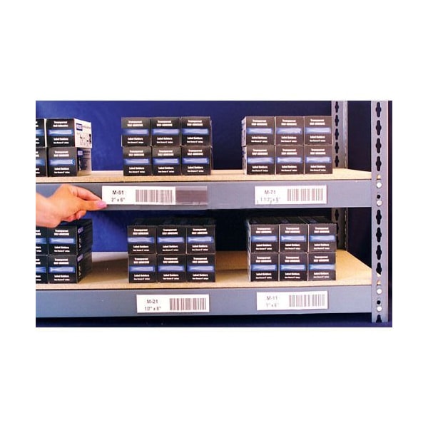 Self Adhesive Label Holders, 6W X .75H, 12PK